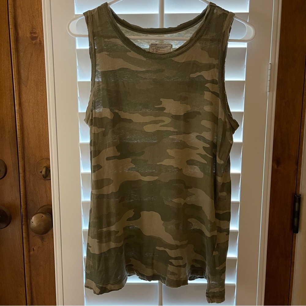 Current/Elliott Green and Brown Muscle Tee - Picture 2 of 9